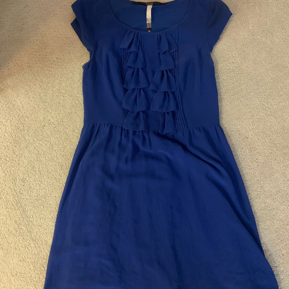 Kensie Blue Dress with ruffle